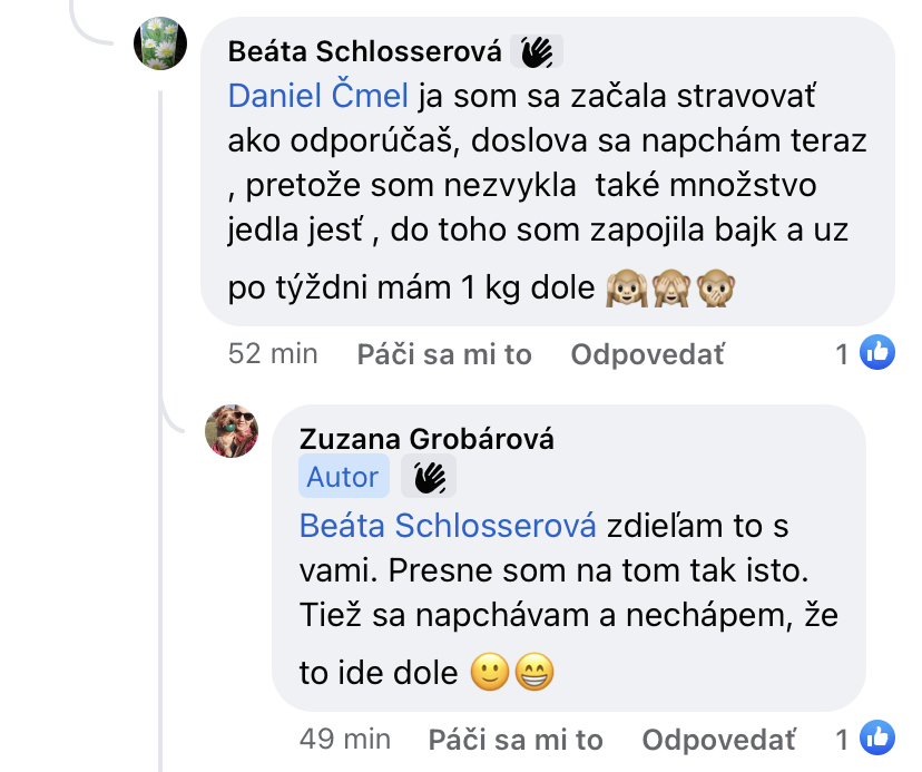 Referencia klientky Beáta Schlosserová — originálny screenshot správy