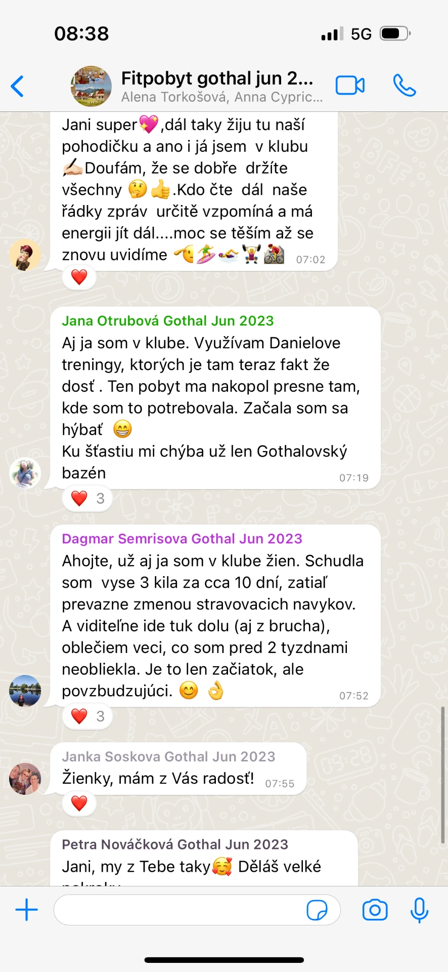 Referencia klientky Dagmar Semrišová — originálny screenshot správy