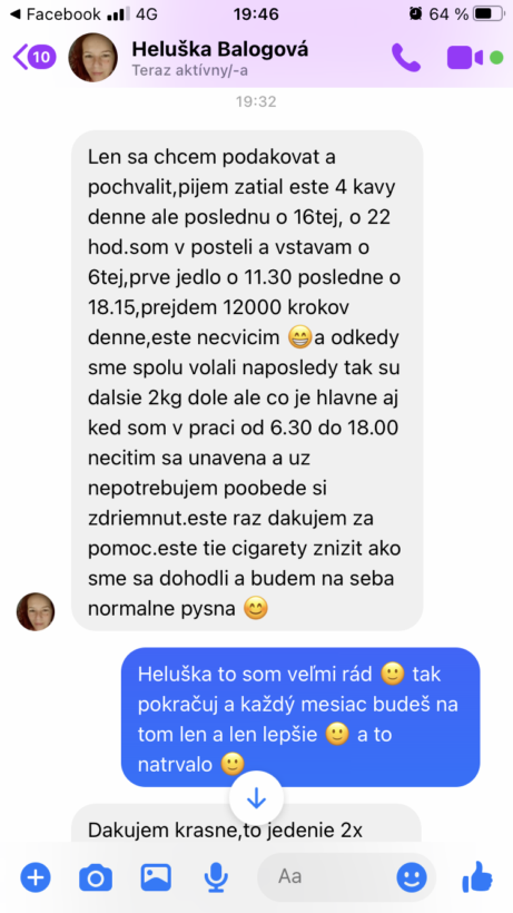 Správa od Helušky - dva kilá dole a viac energie v práci